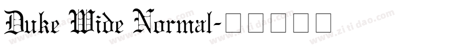 Duke Wide Normal字体转换